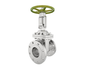 Gate valve isolated on transparent background. 3d rendering - illustration