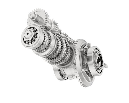 Gearbox isolated on transparent background. 3d rendering - illustration
