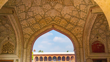 Red Fort also known as Lal Qila is located in New Delhi, India, UNESCO World Heritage Sites