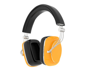 Fototapeta premium Headphones isolated on transparent background. 3d rendering - illustration