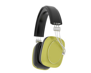 Headphones isolated on transparent background. 3d rendering - illustration