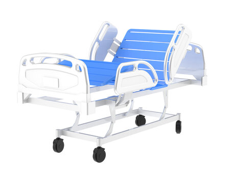 Hospital bed isolated on transparent background. 3d rendering - illustration