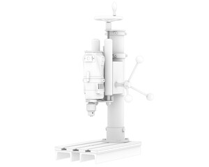 Micro drill isolated on transparent background. 3d rendering - illustration