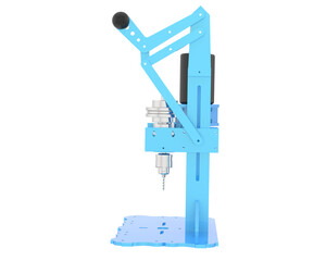 Micro drill isolated on transparent background. 3d rendering - illustration