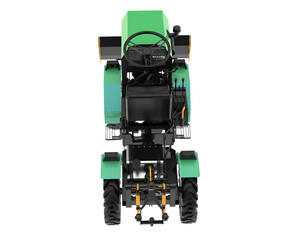 Minitractor isolated on transparent background. 3d rendering - illustration