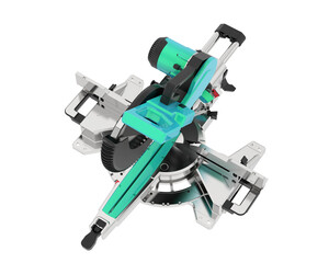 Miter saw isolated on transparent background. 3d rendering - illustration