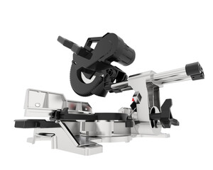 Miter saw isolated on transparent background. 3d rendering - illustration
