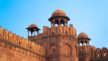 Fototapeta na wymiar Red Fort also known as Lal Qila is located in New Delhi, India, UNESCO World Heritage Sites
