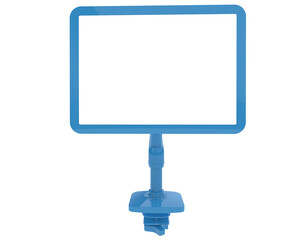Monitor with arm isolated on transparent background. 3d rendering - illustration