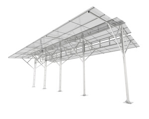 Parking roof isolated on transparent background. 3d rendering - illustration