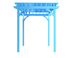 Pergola isolated on transparent background. 3d rendering - illustration