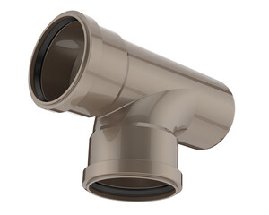 End pipe isolated on transparent background. 3d rendering - illustration