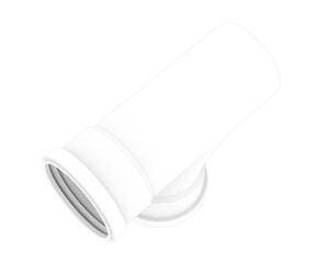 End pipe isolated on transparent background. 3d rendering - illustration