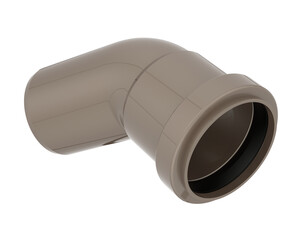 End pipe isolated on transparent background. 3d rendering - illustration