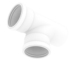 End pipe isolated on transparent background. 3d rendering - illustration