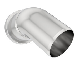 End pipe isolated on transparent background. 3d rendering - illustration