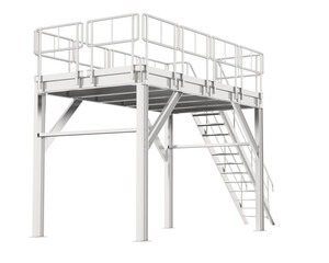 Platform isolated on transparent background. 3d rendering - illustration