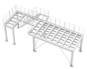 Platform isolated on transparent background. 3d rendering - illustration