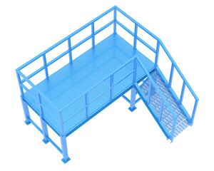 Platform isolated on transparent background. 3d rendering - illustration