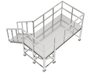 Platform isolated on transparent background. 3d rendering - illustration