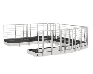 Platform isolated on transparent background. 3d rendering - illustration