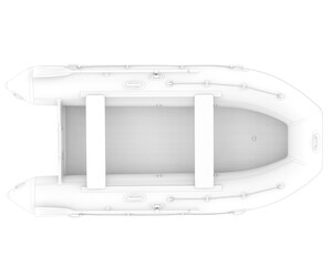 River boat isolated on transparent background. 3d rendering - illustration