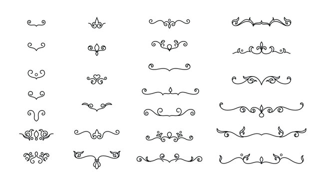 ornamental lines calligraphic design elements