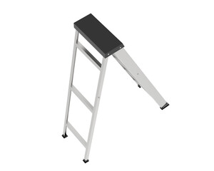 Ladder isolated on transparent background. 3d rendering - illustration