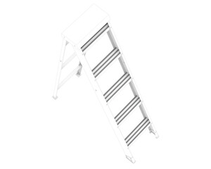 Ladder isolated on transparent background. 3d rendering - illustration