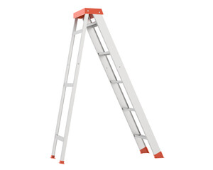 Ladder isolated on transparent background. 3d rendering - illustration