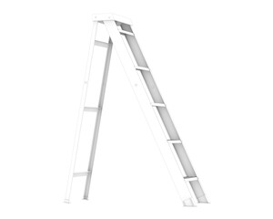Ladder isolated on transparent background. 3d rendering - illustration