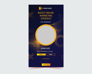 Boosting sales effectively, Business webinar conference invitation banner design template, horizontal banner design with abstract fluid shape, cover vector design