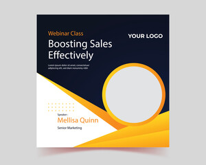 Boosting sales effectively, Business webinar conference invitation banner design template, horizontal banner design with abstract fluid shape, cover vector design