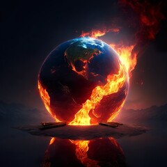 Realistic World with  Fire