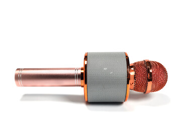 bluetooth karaoke microphone isolated on white background