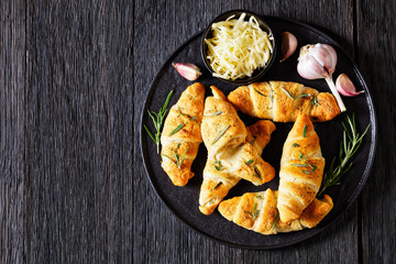 savory crescent rolls with melted cheese filling