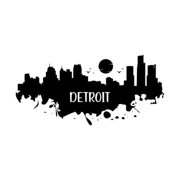 Detroit Skyline Silhouette