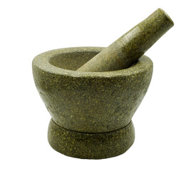 Isolation of Stone mortar with pestle in png format - obrazy, fototapety, plakaty