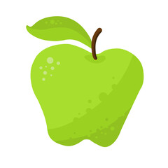 green apple isolated on white