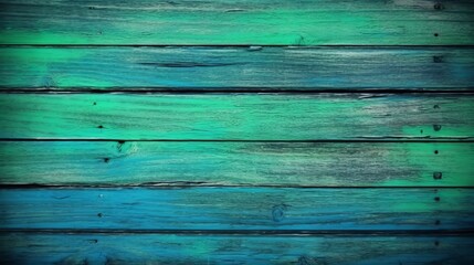 green blue grunge wooden texture or background Generative AI