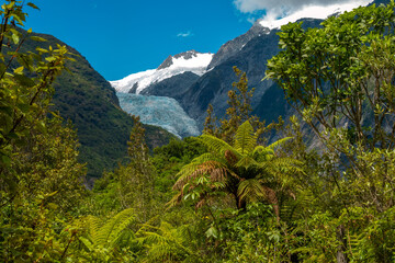 Franz Josef Glacier, Westland Tai Poutini National Park on the West Coast of New Zealand's South Island.