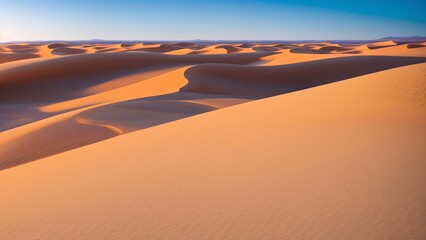 Fototapeta na wymiar A Colorful Picture Of A Desert With A Few Sand Dunes AI Generative