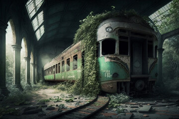 Naklejka premium AI-Powered Roadtrips: Generative AI Meets Travel