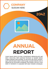 Annual report cover page design templates