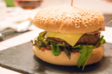 Big and tasty hamburger