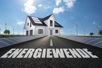 Haus - Energiewende - Erneuerbare Energie