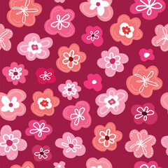 Floral graphic design. Seamless pattern in the form of a small flower.