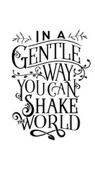 Quote design template for poster, flyer, card. Inspirational words about life. Vector illustration