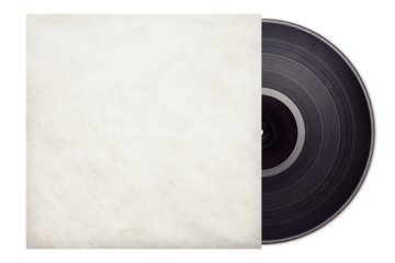 Old vinyl record isolated