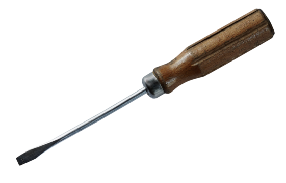 an old screwdriver isolated